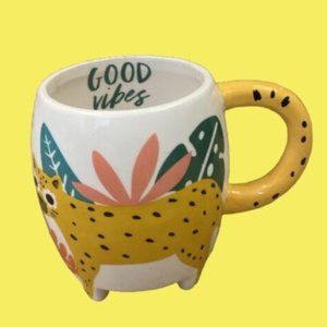 Jungle Tiger Good Vibe 3D Handle Coffee Cup